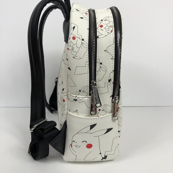 Loungfly Pokemon Pikachu Mini Backpack White 2019 Retired EUC - Picture 7 of 11
